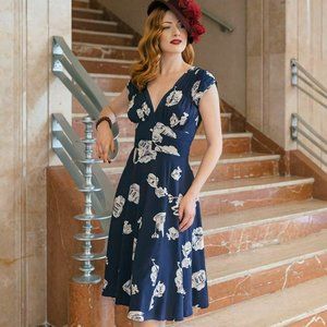 Trashy Midnight in Paris 1940s Dress